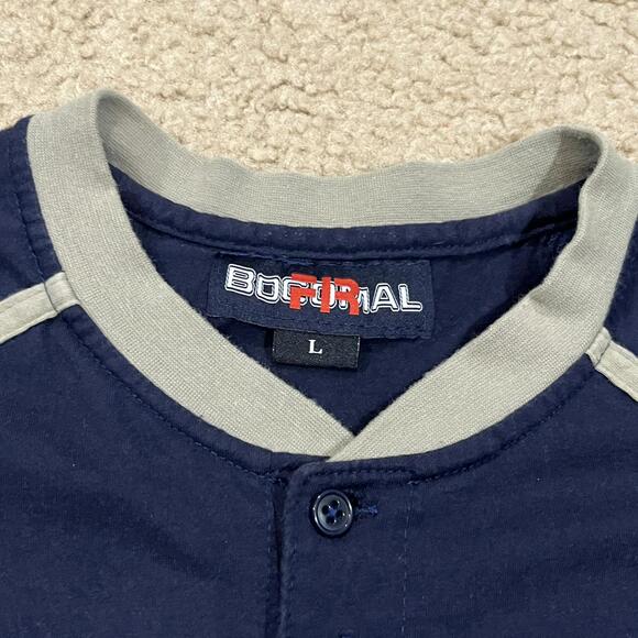 Bocomal FR Mens CAT2 Blue Short Sleeve Henley Work T Shirt Size Large - Picture 3 of 4